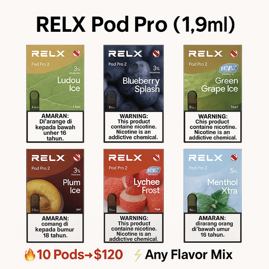 RELX Pod Pro 2 (1.9ml) 10 Pods → $120