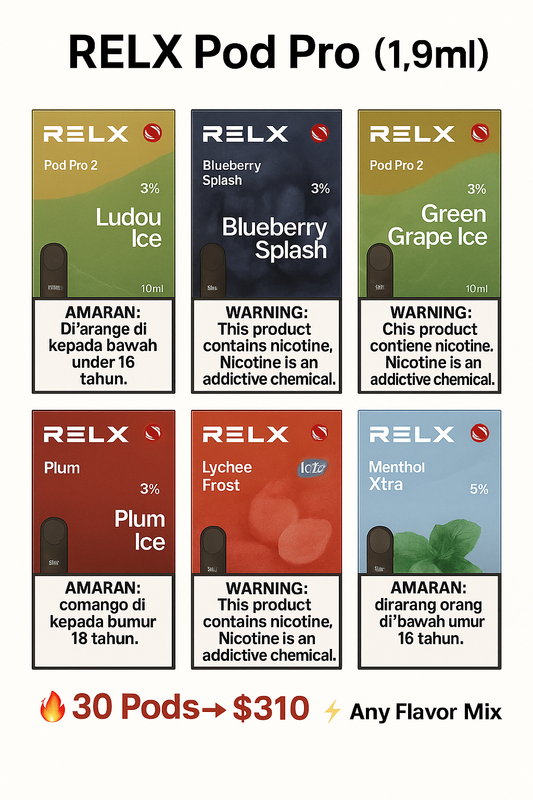 RELX Pod Pro 2 (1.9ml) 30 Pods → $310